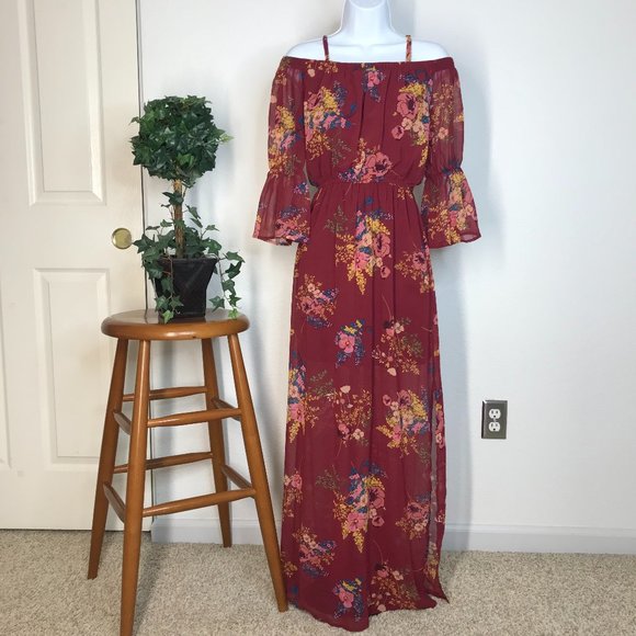As U Wish Dresses & Skirts - 🍹As U Wish Long Dress | Burgundy | X-Small